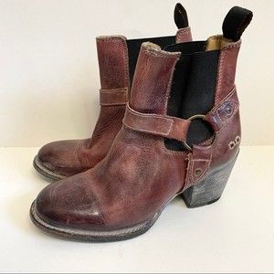 Bed Stu Women's Liberate Rustic Heeled Boot Dark Scarlett 7.5